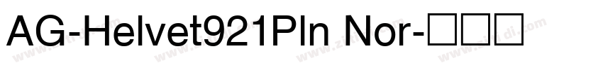 AG-Helvet921Pln Nor字体转换
